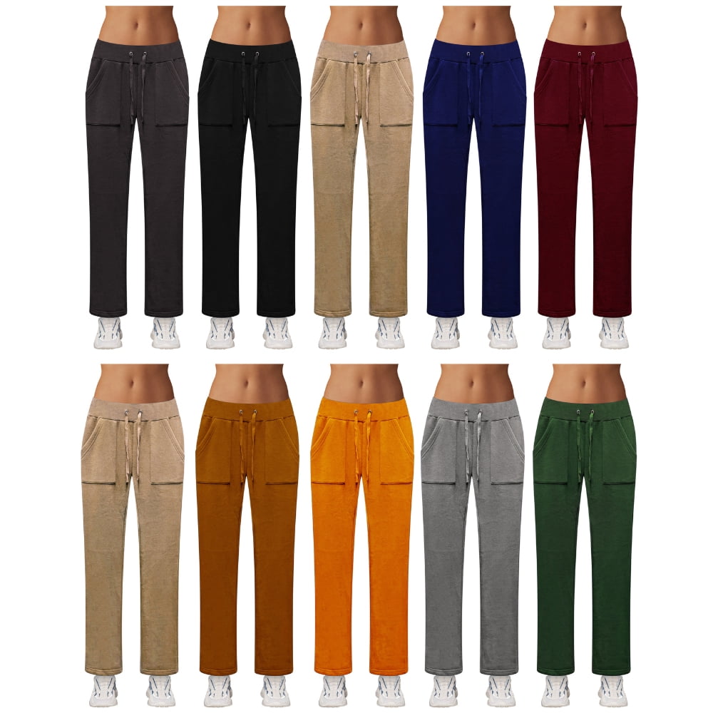 Women's Fleece Lined Pants With Pockets Straight Leg Trousers Winter  Comfort Sweatpants Loungewear | Fruugo BH